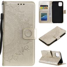  iPhone 11 - Pl&aring;nboksfodral Mandala - Guld - Teknikhallen.se