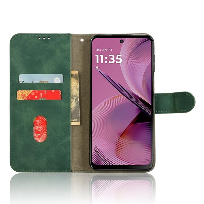 Bild 2,  Motorola Moto G55 5G Fodral Läder Grön - Teknikhallen.se