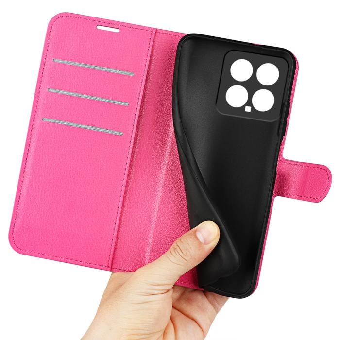 Bild 4,  Xiaomi 14 Fodral Litchi Läder Rosa - Teknikhallen.se