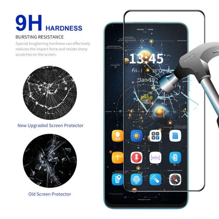 Bild 3, ENKAY ENKAY Redmi Note 14 5G/4G 2-PACK Skärmskydd Heltäckande - Teknikhallen.se