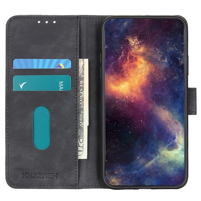 Bild 3, KHAZNEH KHAZNEH Galaxy A35 5G Fodral Retro Läder Svart - Teknikhallen.se