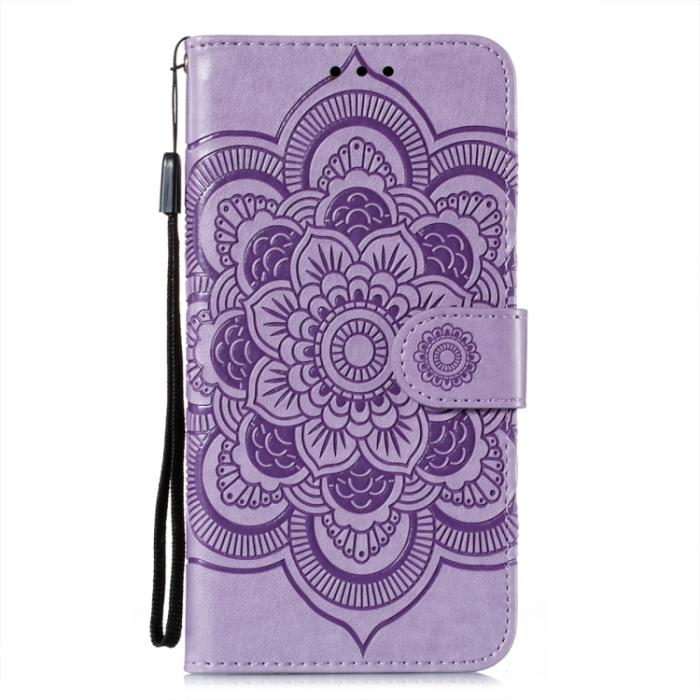 Bild 2,  Samsung Galaxy S22 Fodral Sun Mandala Läder Lila - Teknikhallen.se