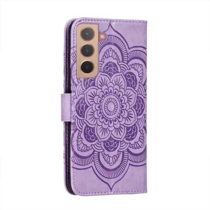Bild 3,  Samsung Galaxy S22 Fodral Sun Mandala Läder Lila - Teknikhallen.se