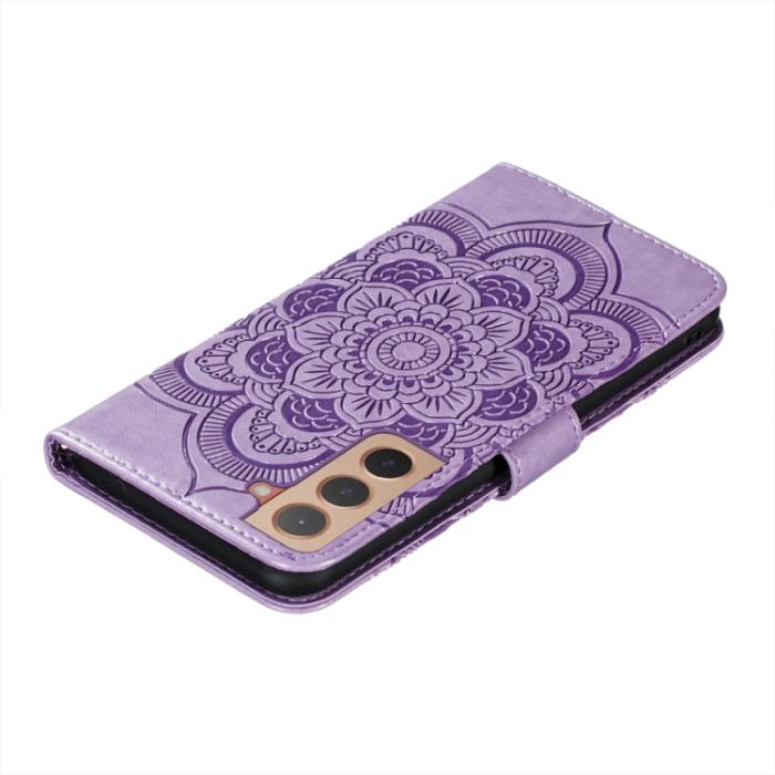 Bild 6,  Samsung Galaxy S22 Fodral Sun Mandala Läder Lila - Teknikhallen.se