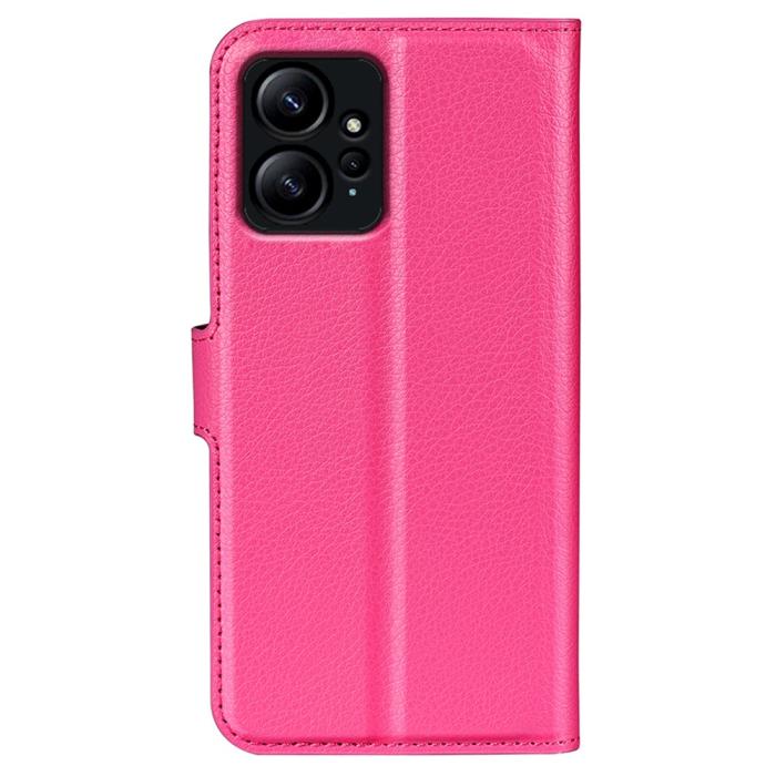 Bild 6,  Xiaomi Redmi Note 12 4G Fodral Litchi Läder Rosa - Teknikhallen.se