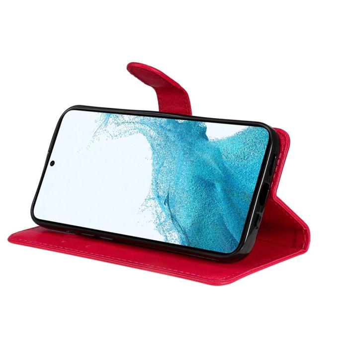 Bild 4,  Samsung Galaxy S23 Plus Fodral Läder Röd - Teknikhallen.se