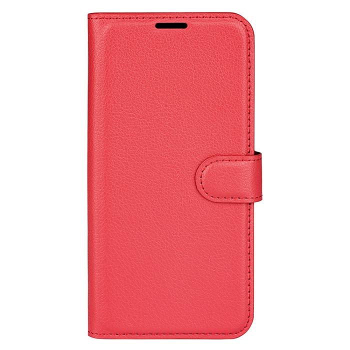 Bild 5,  Samsung Galaxy S25 Plus Fodral Litchi Läder Röd - Teknikhallen.se