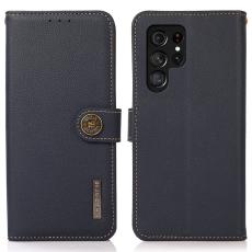 KHAZNEH KHAZNEH Galaxy S24 Ultra Fodral RFID &Auml;kta L&auml;der Bl&aring; - Teknikhallen.se