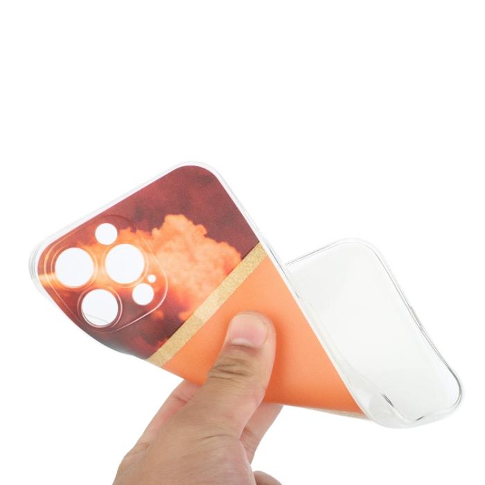Bild 3,  iPhone 14 Pro Skal Marmor TPU Orange - Teknikhallen.se