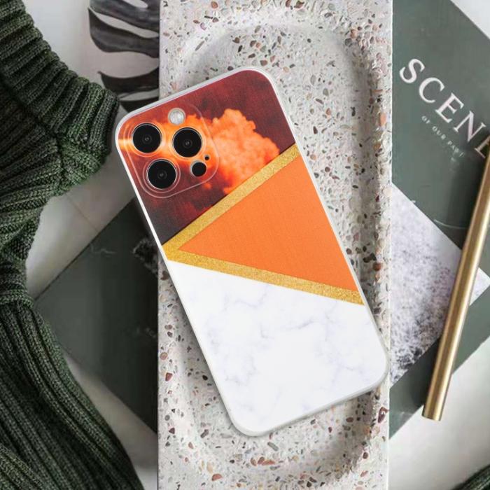 Bild 5,  iPhone 14 Pro Skal Marmor TPU Orange - Teknikhallen.se