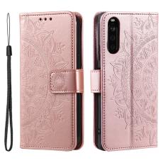  Sony Xperia 10 VI Mandala L&auml;der Fodral Ros&eacute;guld - Teknikhallen.se