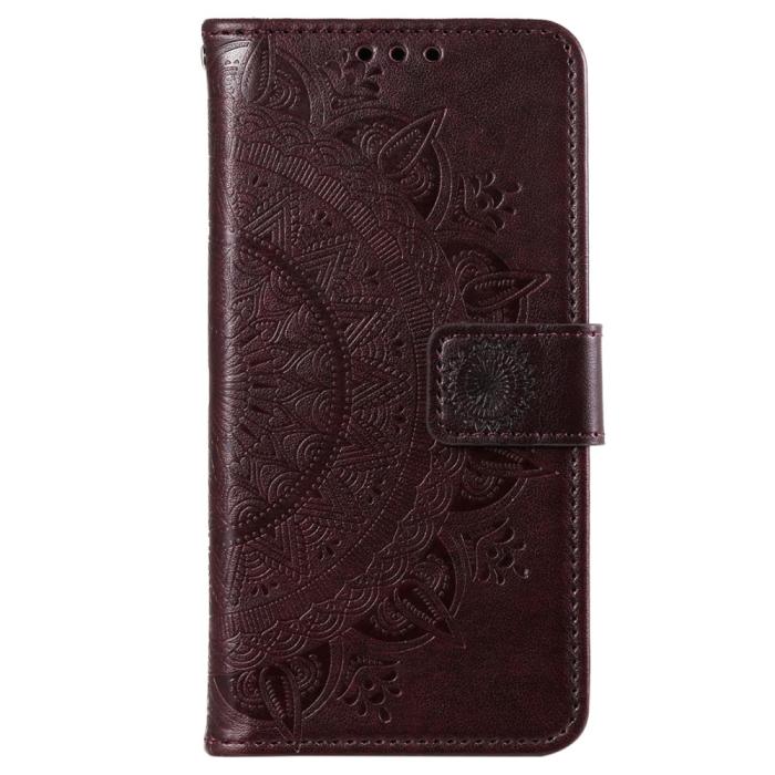 Bild 5,  Sony Xperia 10 VI Mandala Läder Fodral Brun - Teknikhallen.se