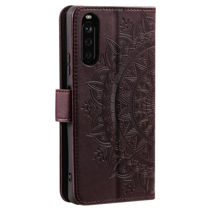 Bild 6,  Sony Xperia 10 VI Mandala Läder Fodral Brun - Teknikhallen.se