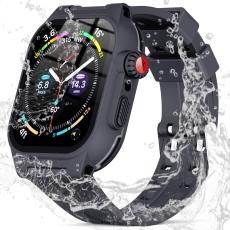 ShellBox ShellBox Armband Apple Watch 41 mm Vattent&auml;tt IP68 Skal Svart - Teknikhallen.se