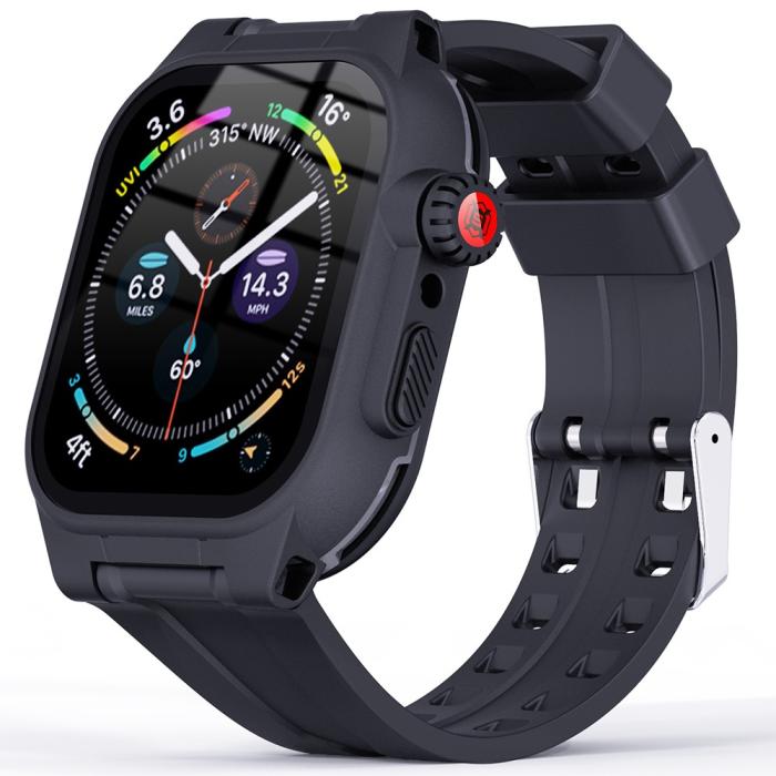 Bild 2, ShellBox ShellBox Armband Apple Watch 41 mm Vattentätt IP68 Skal Svart - Teknikhallen.se