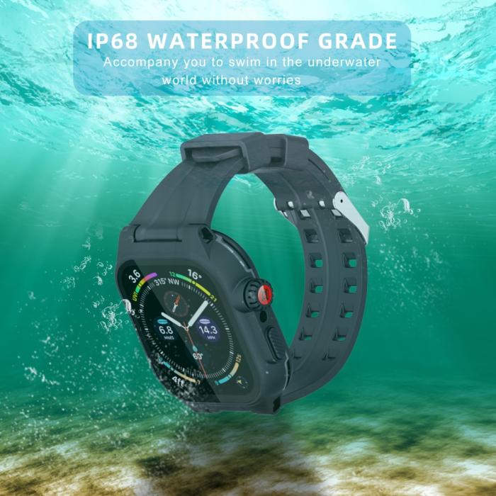 Bild 3, ShellBox ShellBox Armband Apple Watch 41 mm Vattentätt IP68 Skal Svart - Teknikhallen.se