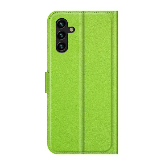 Bild 3,  Samsung Galaxy A04s / A13 5G Fodral Litchi Läder Grön - Teknikhallen.se