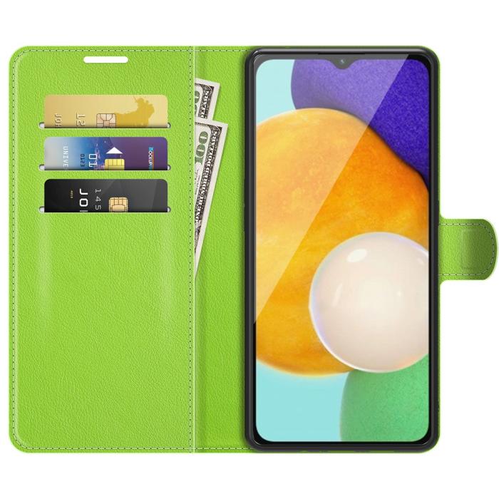 Bild 4,  Samsung Galaxy A04s / A13 5G Fodral Litchi Läder Grön - Teknikhallen.se