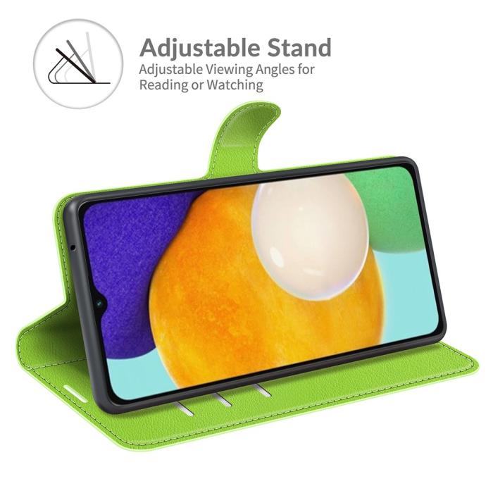 Bild 5,  Samsung Galaxy A04s / A13 5G Fodral Litchi Läder Grön - Teknikhallen.se