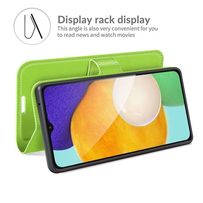 Bild 6,  Samsung Galaxy A04s / A13 5G Fodral Litchi Läder Grön - Teknikhallen.se