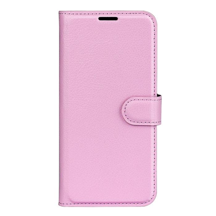 Bild 5,  Motorola Moto G32 Fodral Litchi Läder Ljus Rosa - Teknikhallen.se