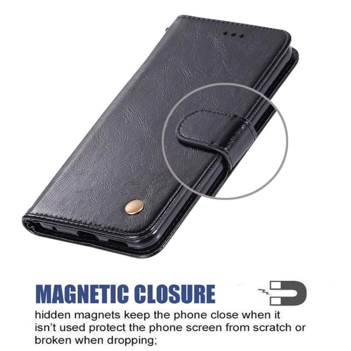 Bild 5,  Samsung Galaxy S20 FE - Vintage Läder Fodral - Svart - Teknikhallen.se