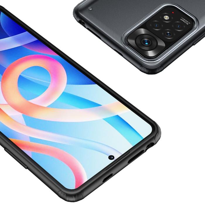 Bild 4,  Xiaomi Redmi Note 11 4G Skal Armor Hybrid Matt Transparent - Teknikhallen.se