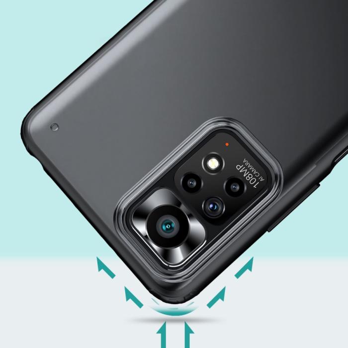 Bild 5,  Xiaomi Redmi Note 11 4G Skal Armor Hybrid Matt Transparent - Teknikhallen.se
