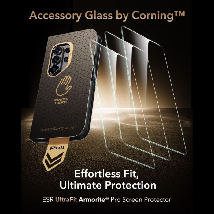 Bild 3, ESR ESR Galaxy S26 Ultra Skärmskydd UltraFit Armorite Pro Härdat Glas - Teknikhallen.se