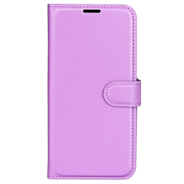 Bild 5,  Xiaomi 14 Fodral Litchi Läder Lila - Teknikhallen.se