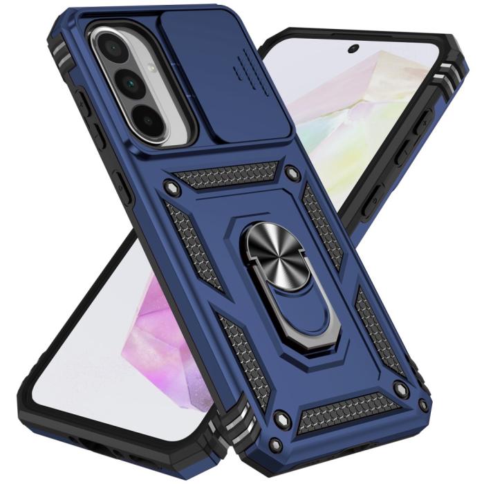 Bild 2,  Samsung Galaxy A56 5G/A36 5G Skal CamShield Ring Hybrid Blå - Teknikhallen.se