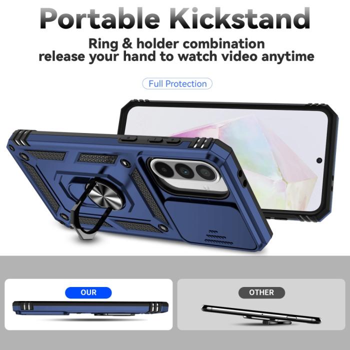 Bild 4,  Samsung Galaxy A56 5G/A36 5G Skal CamShield Ring Hybrid Blå - Teknikhallen.se