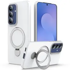  Samsung Galaxy A26/A17 Skal MagSafe Kickstand Hybrid Vit - Teknikhallen.se
