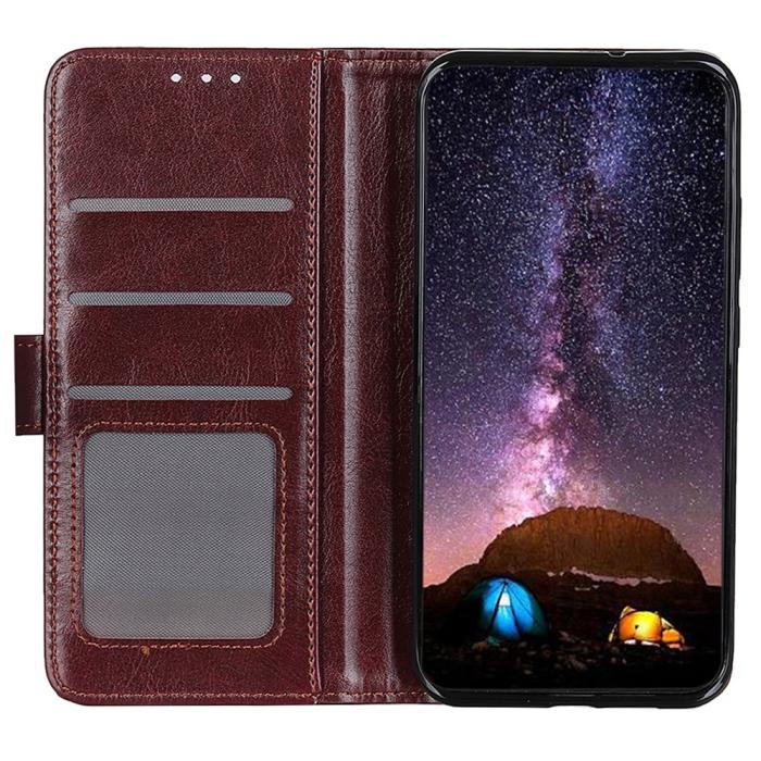 Bild 2,  Google Pixel 10/10 Pro / 9/9 Pro Fodral Crazy Horse Läder Brun - Teknikhallen.se
