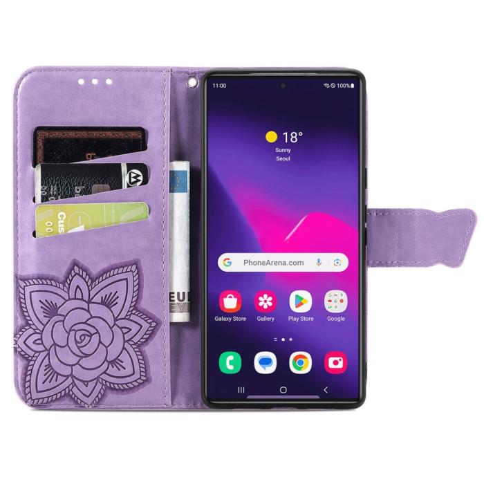Bild 2,  Samsung Galaxy S24 Ultra Fodral Big Butterfly Ljus Lila - Teknikhallen.se