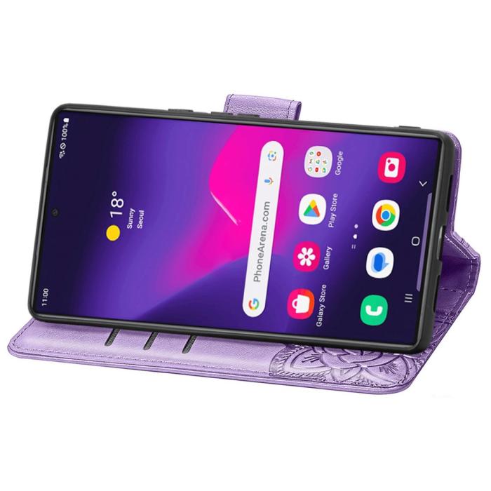 Bild 3,  Samsung Galaxy S24 Ultra Fodral Big Butterfly Ljus Lila - Teknikhallen.se