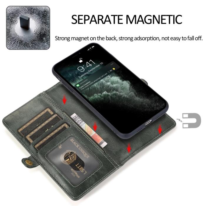 Bild 3,  iPhone 14 Pro 2in1 Fodral Magnet Med Frontficka Grön - Teknikhallen.se