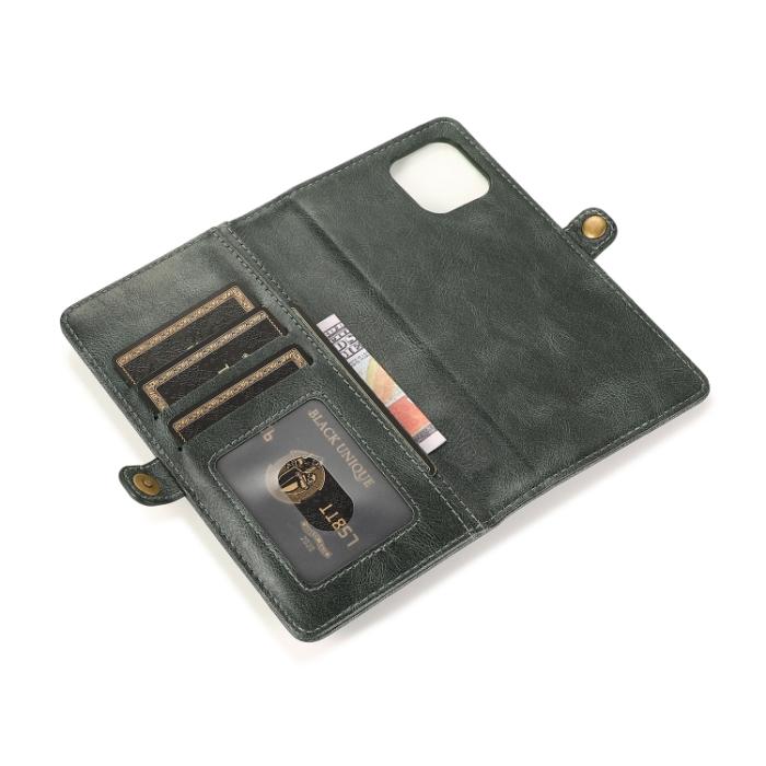 Bild 6,  iPhone 14 Pro 2in1 Fodral Magnet Med Frontficka Grön - Teknikhallen.se