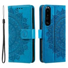  Sony Xperia 1 VI Mandala L&auml;der Fodral Bl&aring; - Teknikhallen.se