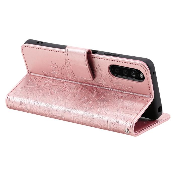 Bild 4,  Sony Xperia 10 VI Mandala Läder Fodral Roséguld - Teknikhallen.se