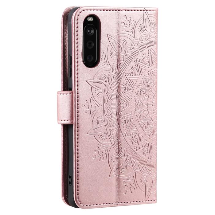 Bild 6,  Sony Xperia 10 VI Mandala Läder Fodral Roséguld - Teknikhallen.se