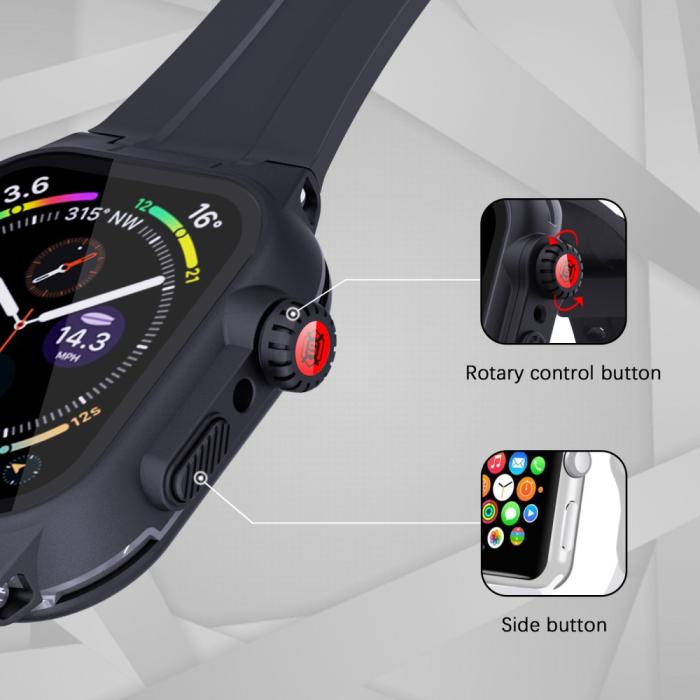 Bild 5, ShellBox ShellBox Armband Apple Watch 41 mm Vattentätt IP68 Skal Svart - Teknikhallen.se