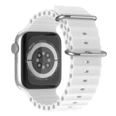 ColorPop Apple Watch 42/44/45/46/49 mm Armband Ocean Wave Vit - Teknikhallen.se