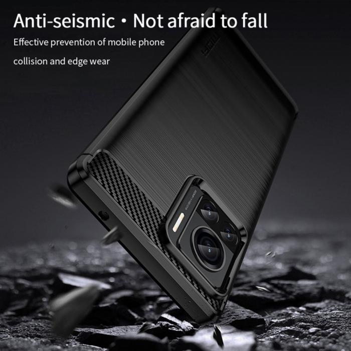 Bild 6, MOFI MOFI Motorola Edge 30 Ultra 5G Skal Borstad Stål Textur Röd - Teknikhallen.se