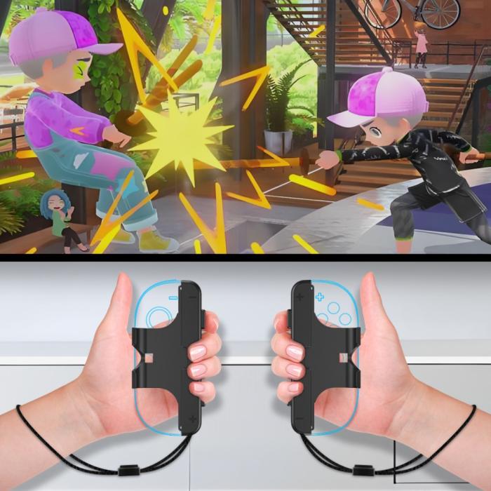 Bild 3, JYS JYS 2 st Nintendo Switch 2 Joy-Con Strap / Extender Svart - Teknikhallen.se
