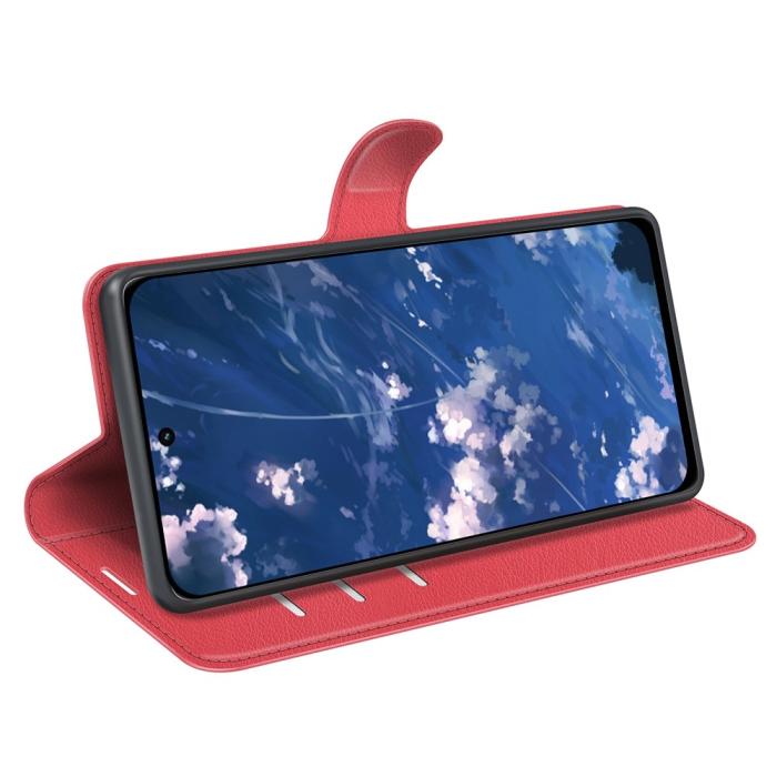 Bild 3,  Motorola Moto G32 Fodral Litchi Läder Röd - Teknikhallen.se