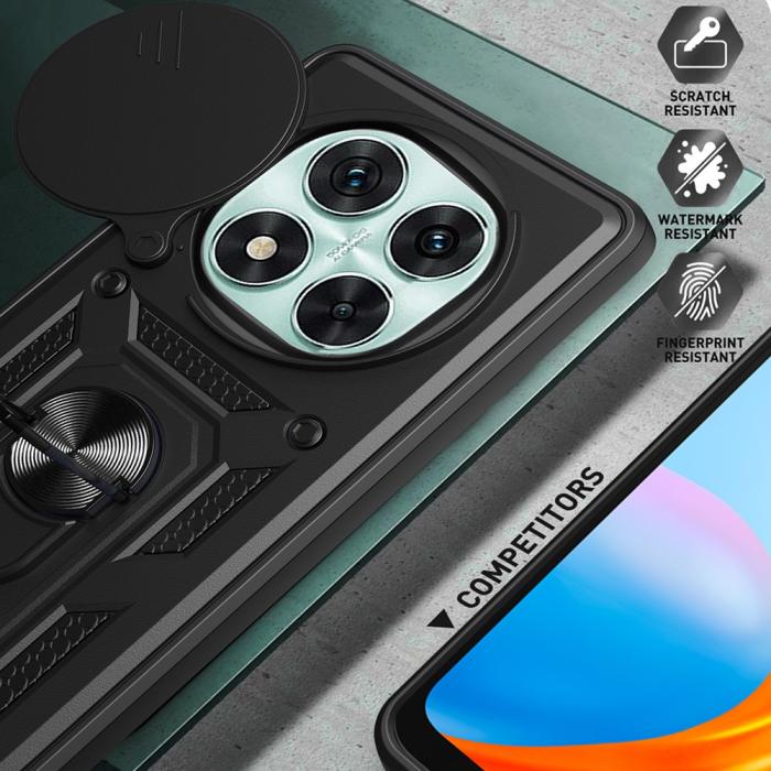 Bild 6,  Xiaomi Redmi Note 14 Pro 5G Skal CamShield Hybrid Ring Röd - Teknikhallen.se