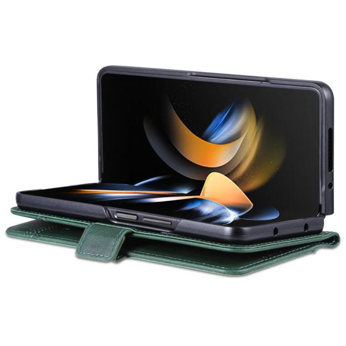 Bild 3, AZNS AZNS Galaxy Z Fold 5 Fodral PU-Läder Grön - Teknikhallen.se