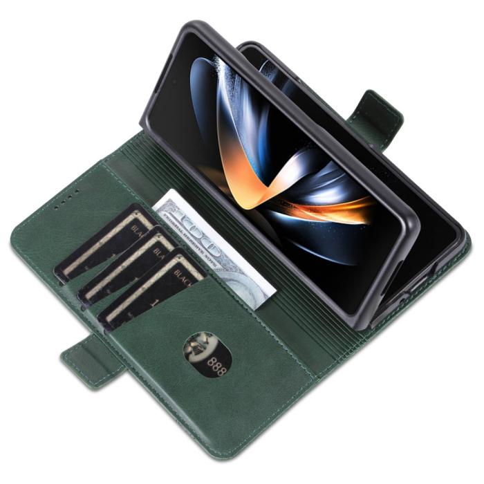 Bild 5, AZNS AZNS Galaxy Z Fold 5 Fodral PU-Läder Grön - Teknikhallen.se