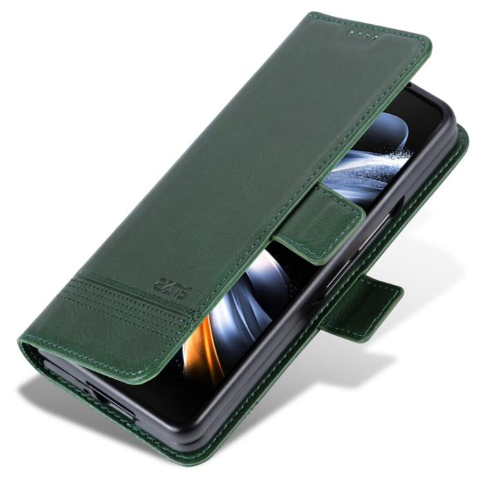 Bild 6, AZNS AZNS Galaxy Z Fold 5 Fodral PU-Läder Grön - Teknikhallen.se